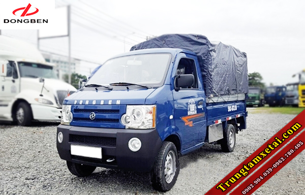Xe tải Dongben 870Kg thùng mui bạt Inox 430 giá rẻ-trungtamxetai.com